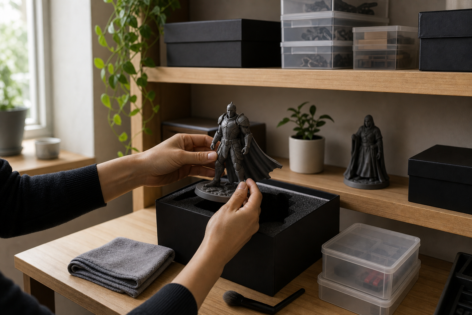 Photograph of safe storage for finished prints