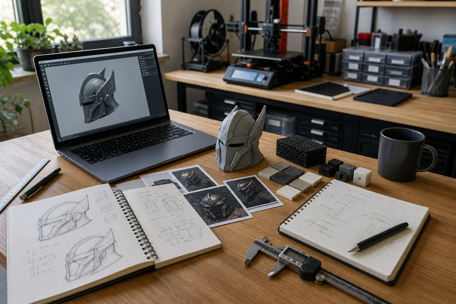 Photograph of finishing and packaging for 3D prints